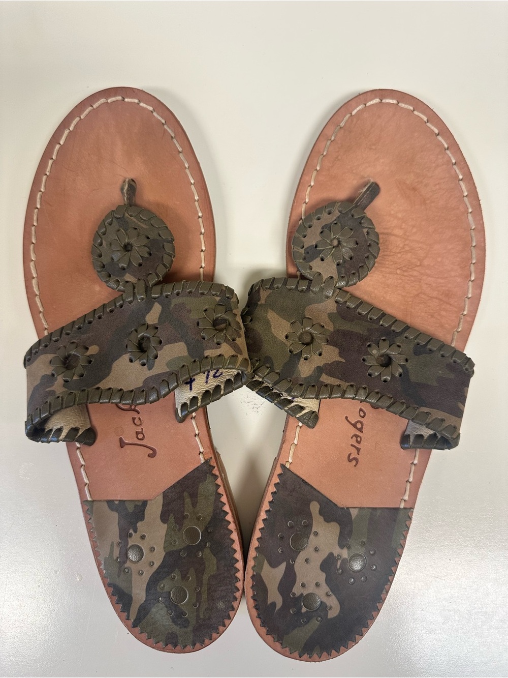 Jack Rogers Camo Miller Sandals in Olive/Brown